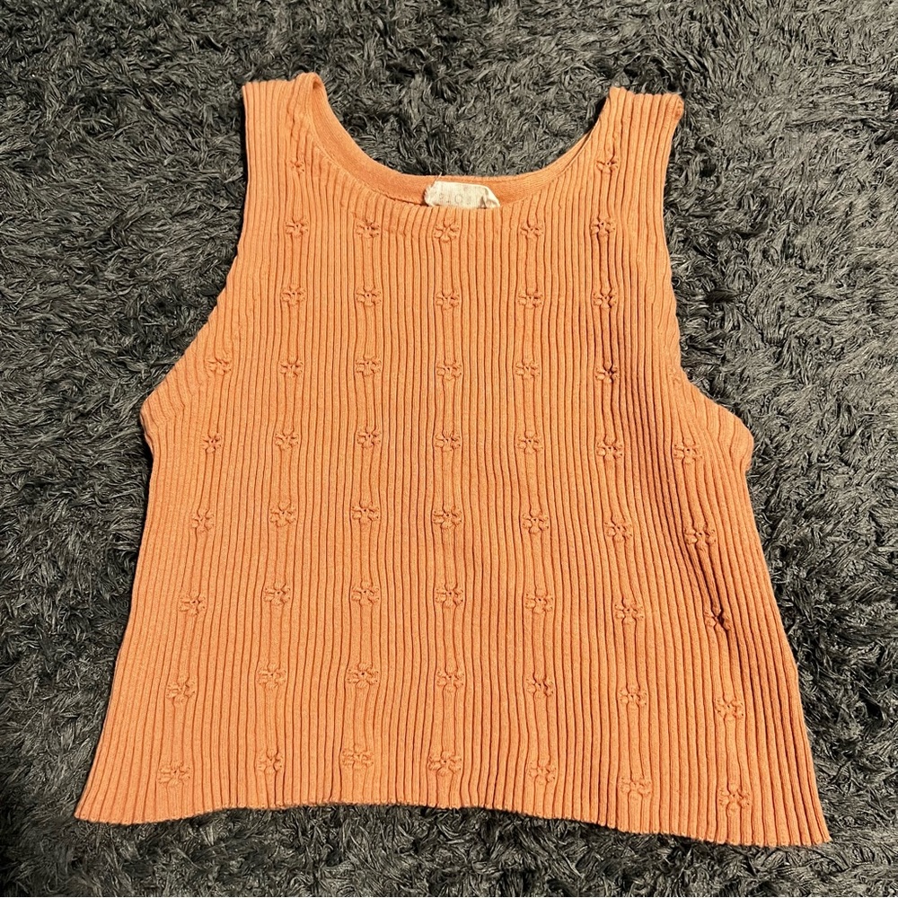 Storia Floral Texture Cropped Tank
